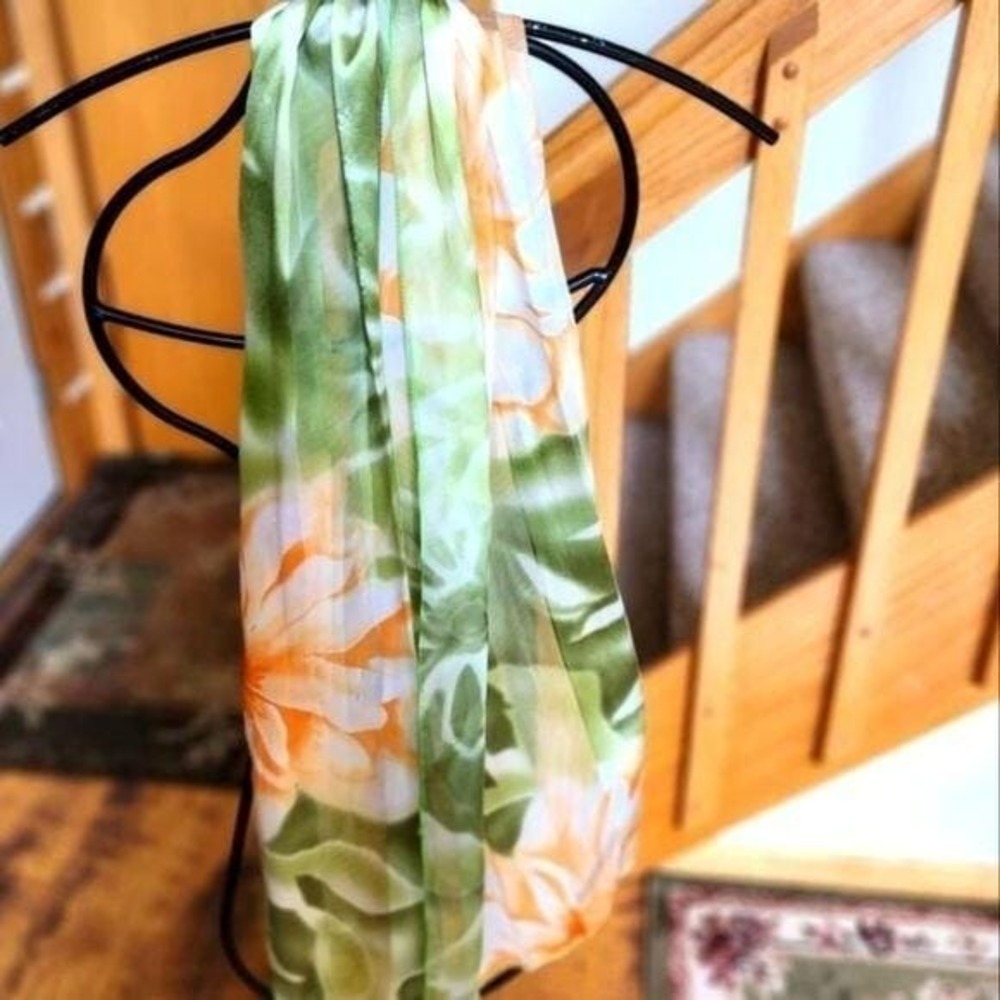 Long Floral Soft Colored Scarve